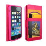 Wholesale iPhone 5S 5 Slim Flip Wallet Case (Pink)